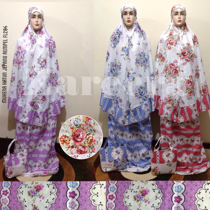 MUKENA KATUN JEPANG ROSES / MUKENA KATUN JEPANG DEWASA