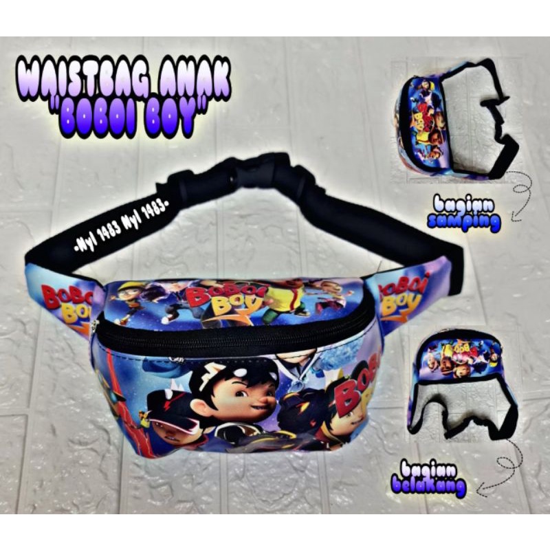 0Tas Pinggang Anak / Waistbag Selempang Karakter