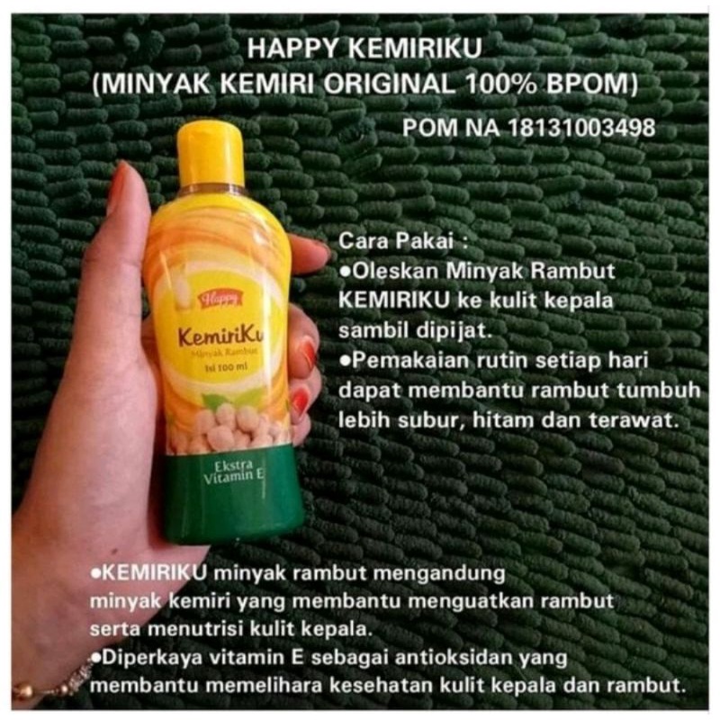 HAPPY KEMIRIKU MINYAK RAMBUT/MINYAK KEMIRI