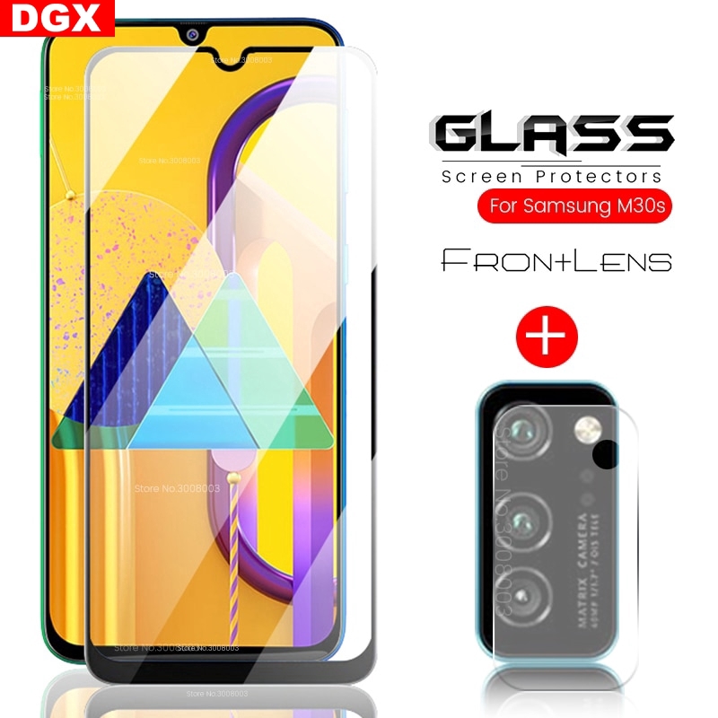 2-in-1 Samsung A02S A12 M31 A11 A20 A30 A50 A51 A71 S20FE A30S A50S A50 Glass Protective Camera Glass for Samsung Galaxy M31 Tempered Glasses DGX