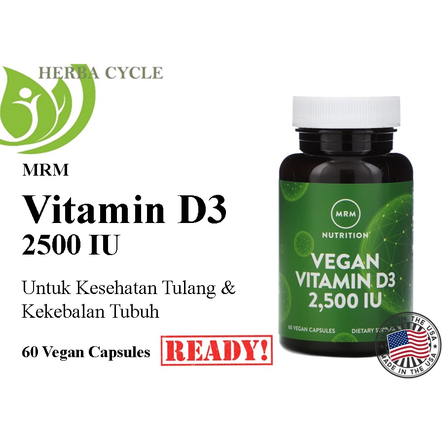 MRM Vitamin D3 2500 IU 60 Vegan Cap Vegan Vit D3 Vegan Vitamin D3 USA Vit D3 2500