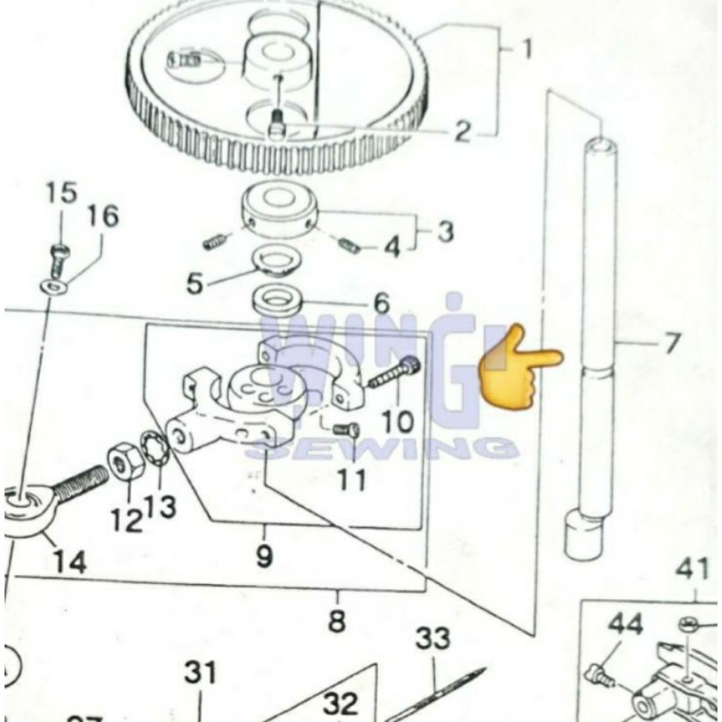 No 241102 NP7A As Utama Main Shaft Mesin Jahit Karung Portable NP-7A