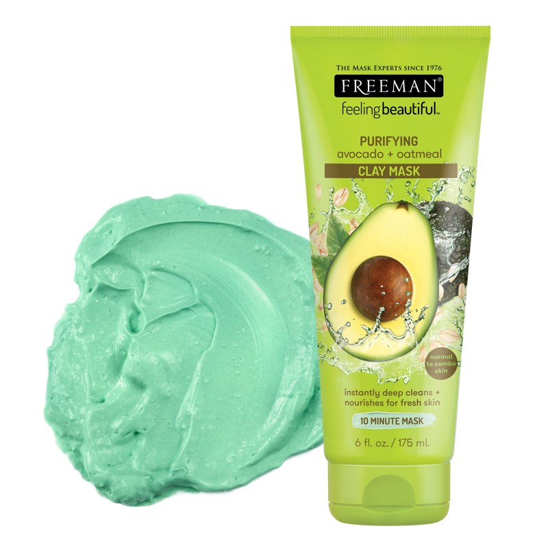 [Freeman] Freeman Purifying Avocado & Oatmeal Clay Mask 175ml Masker rajah kulit normal dan kombinas