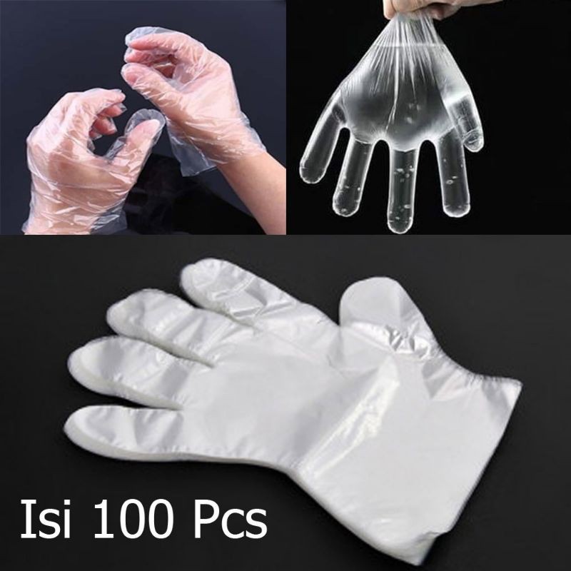 Sarung Tangan Plastik Merk Sunly Isi 100pcs (50pasang)