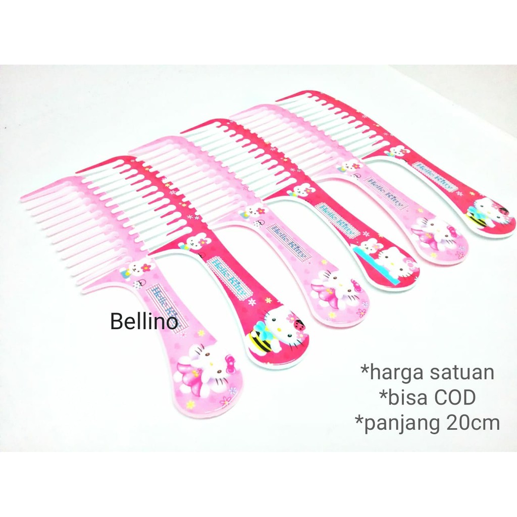 1Pcs Sisir Rambut Wanita Renggang Anti Rontok Motif Karakter Lucu 20cm / Sisir Gagang Anti Kusut