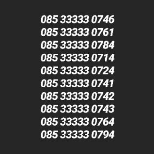Nomor cantik mudah di hafal 5333335 kartu perdana telkomsel AS rapih 805 789 0707 0808 5858 3333333