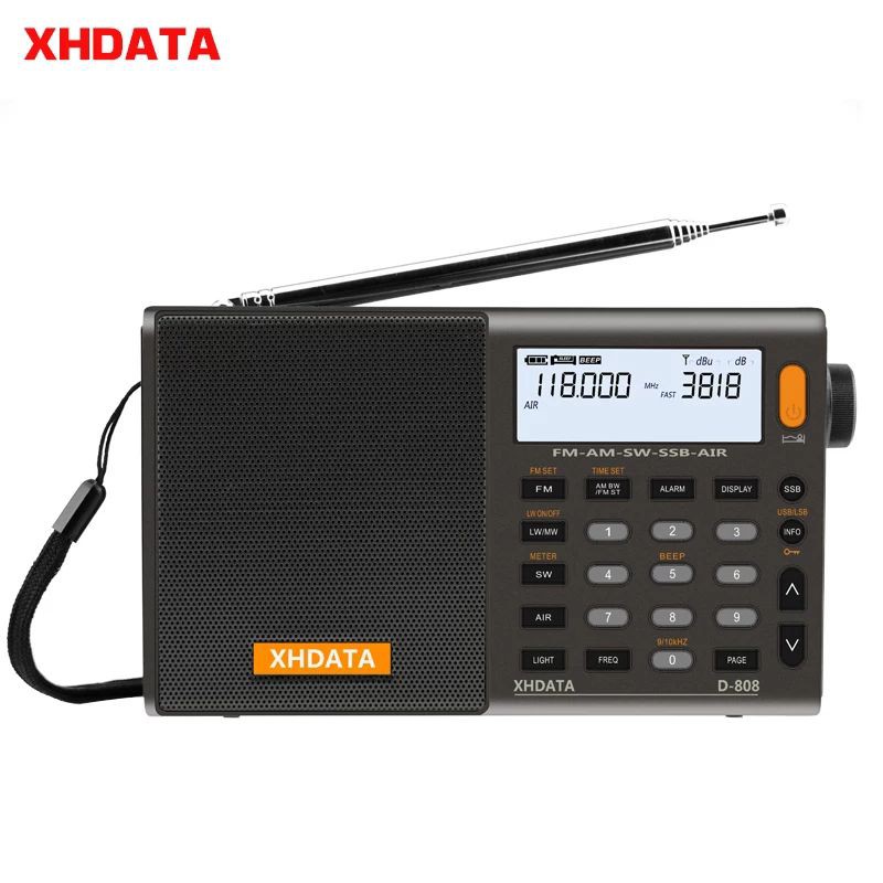 XHDATA D-808 D808 FM Stereo AM Airband HF SSB USB LSB Sensitif Selektif