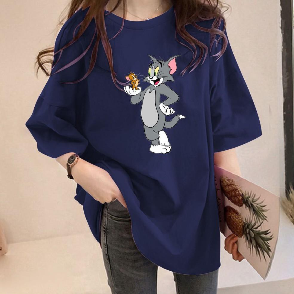 

Ky6CodeKAOS OVERSIZE TOM&JERRY MOTIF CARTUN LUCU(siap Kirim) 4F2