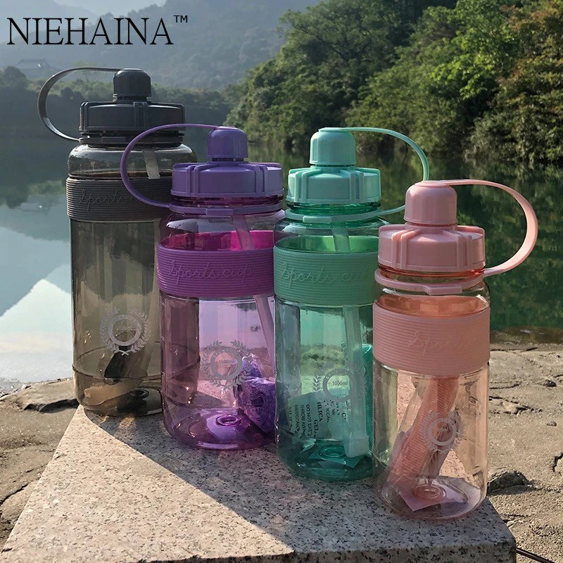 gs8 botol minum plastik fitness gym bottle 2000ml niehaina ha437 - gray Pro