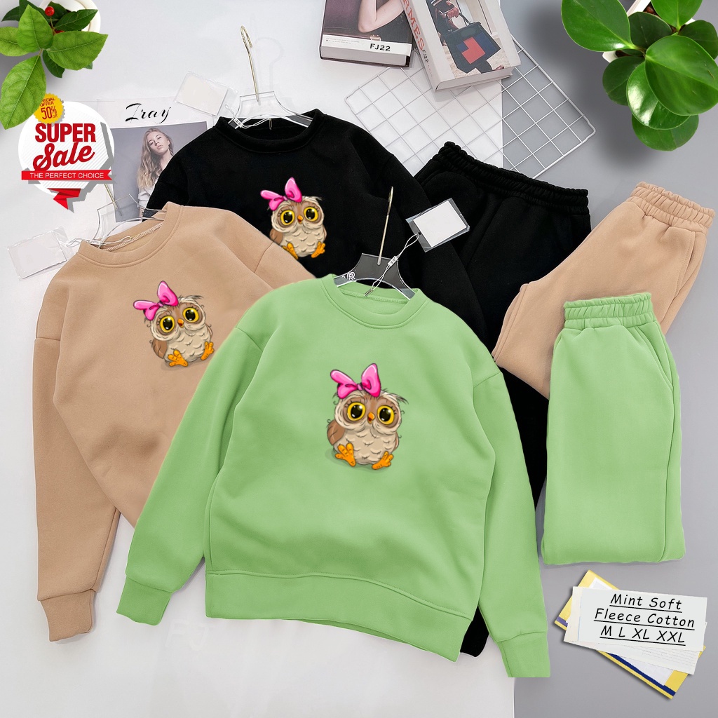 🅳🅵 Sweater Owl Cute | Sweter Pria &amp; Wanita | Dhea Fashion