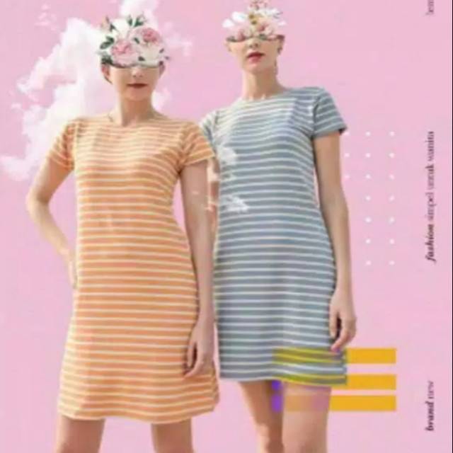 Casual Dress Lemone motif salur#dress#