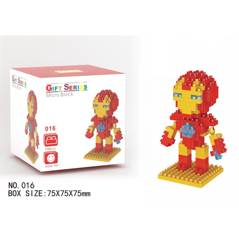 Original Box Superhero Building Blocks Spider Man Thor Superman Mainan Patung Rakitan Mini Untuk Hadiah Anak
