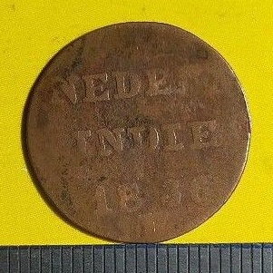 #10.NIS. UANG KUNO / KOIN KUNO NEDERL INDIE 1 CENT TAHUN 1836