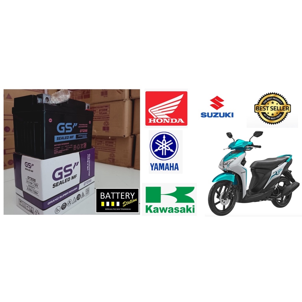 Aki Motor Yamaha Mio M3 + Mio J  Gtz5s GS P aki kering mf