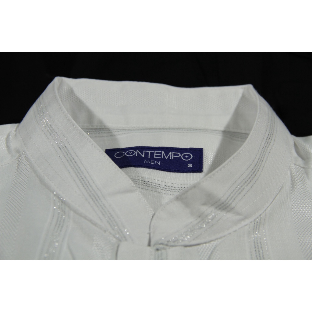 Baju Koko Contempo Pakaian Lengan Pendek Motif Bordir 08 Baju Muslim Baju Sholat Pria Ukuran Big Jumbo Size S M L XL XXL 100% Original Branded M*t*hari Depart Store
