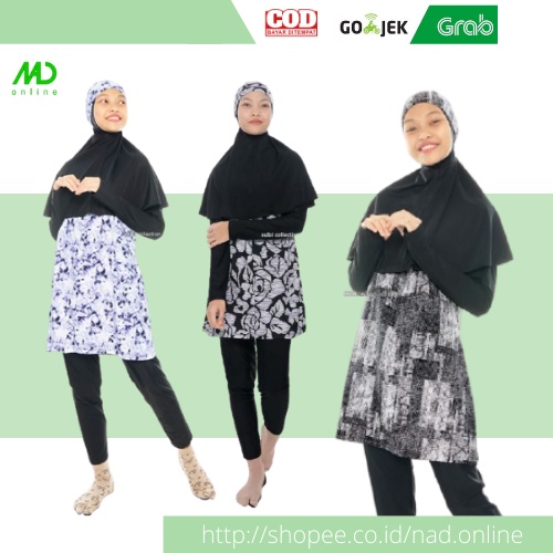 Baju renang wanita dewasa muslimah jumbo panjang syari motif sulbi #1