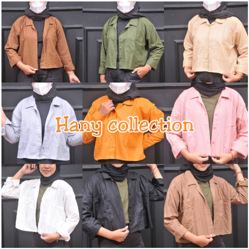 Kemeja Gita Rami Basic Shirt//Kemeja Crop kekinian//kemeja oversize terbaru-1