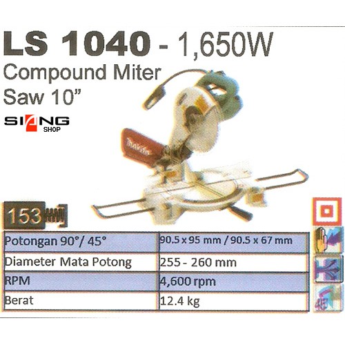 Makita LS 1040 / LS1040 Mesin Potong Aluminium 10&quot;