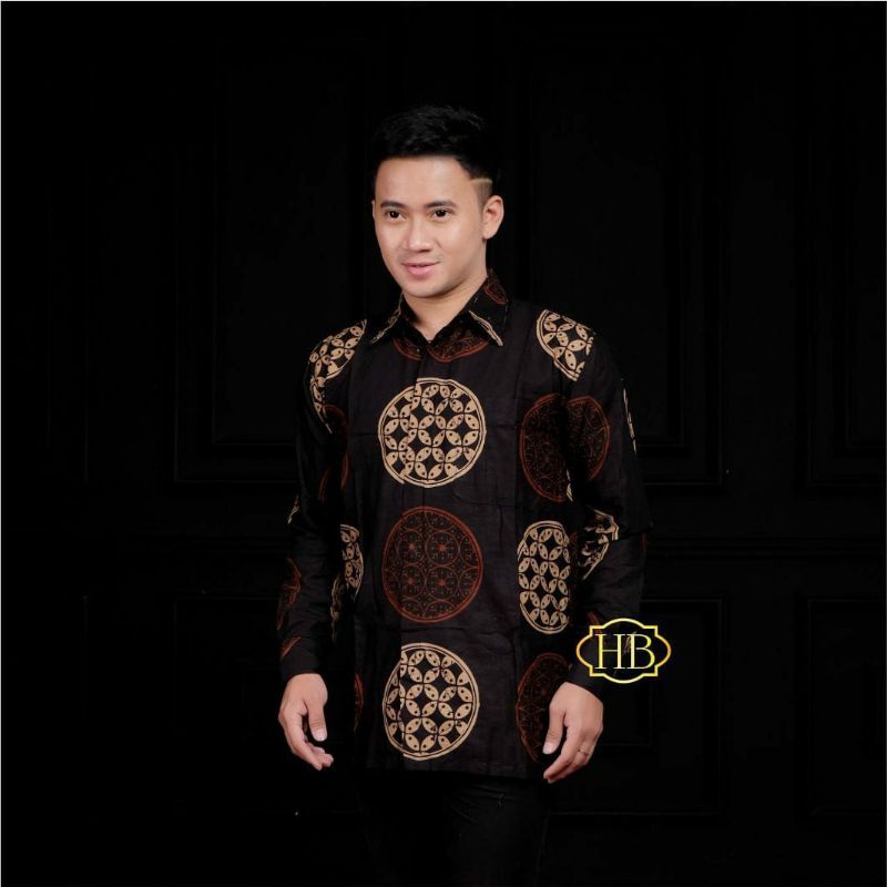 (ELANG COKLAT) Maura Couple - Sania Ruffle Batik Couple Ori Ndoro Jowi -GARANGSI TERMURAH MOTIF COIN/BOLA BOLA-KEMEJA