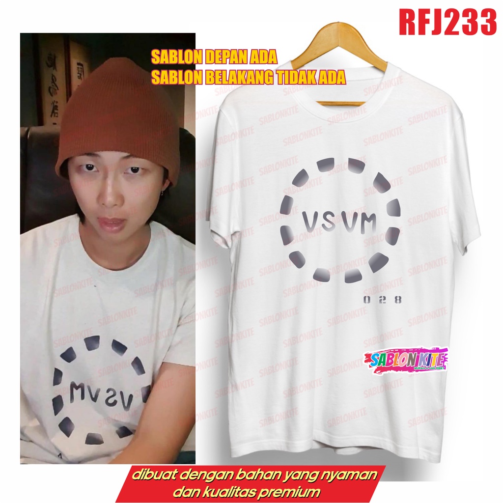 MURAH!!! KAOS RM NAMJOON VSVM RFJ233 JK V RM JIN SG JM JH