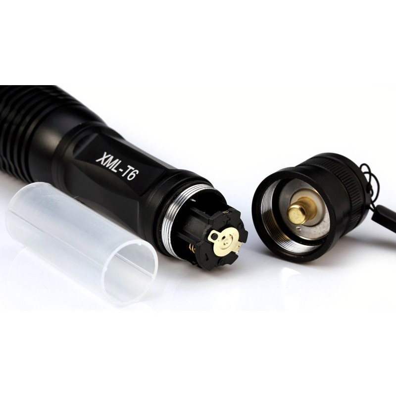 TaffLED Senter LED Tactical Cree XM-L T6 8000 Lumens - F18 - Black