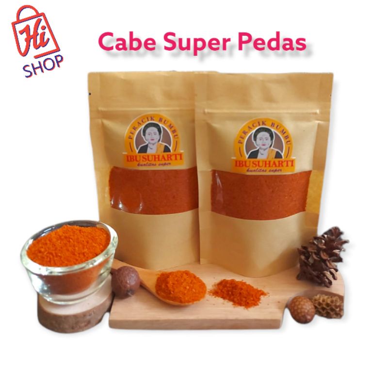 

Ibu Suharti - Rempah Bubuk Cabe Super Pedas Murni Bumbu Dapur Cabe Bubuk Super Pedas Pure Extra Hot Chili Powder Kualitas Premium