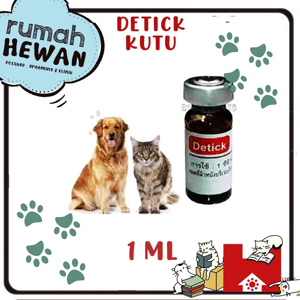 Detick 1ml (1-10kg) - Obat kutu caplak kucing anjing