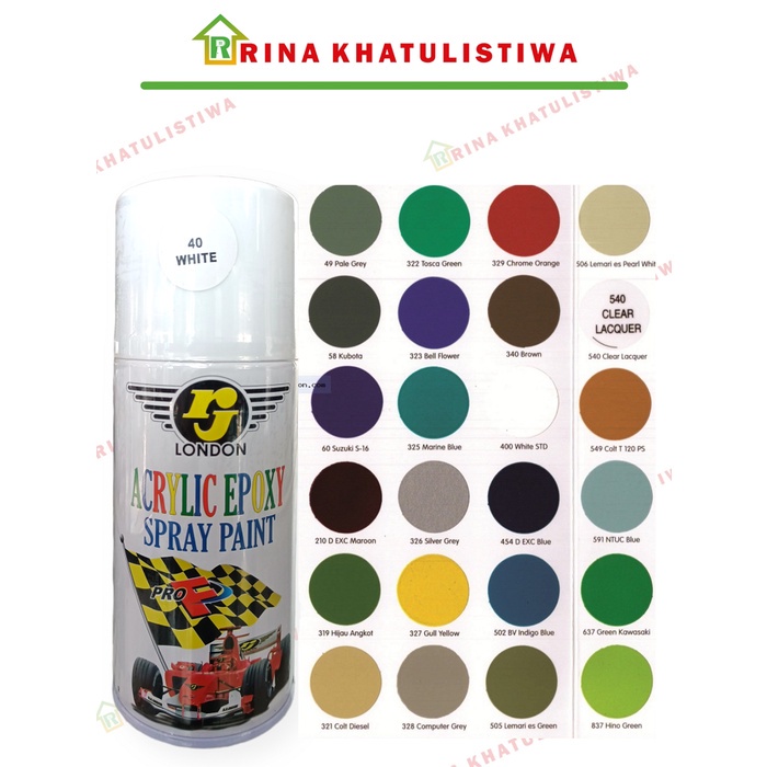 Cat Semprot Pylox RJ London Standard Colors 300cc | Cat Spray RJ London | Pylox RJ London