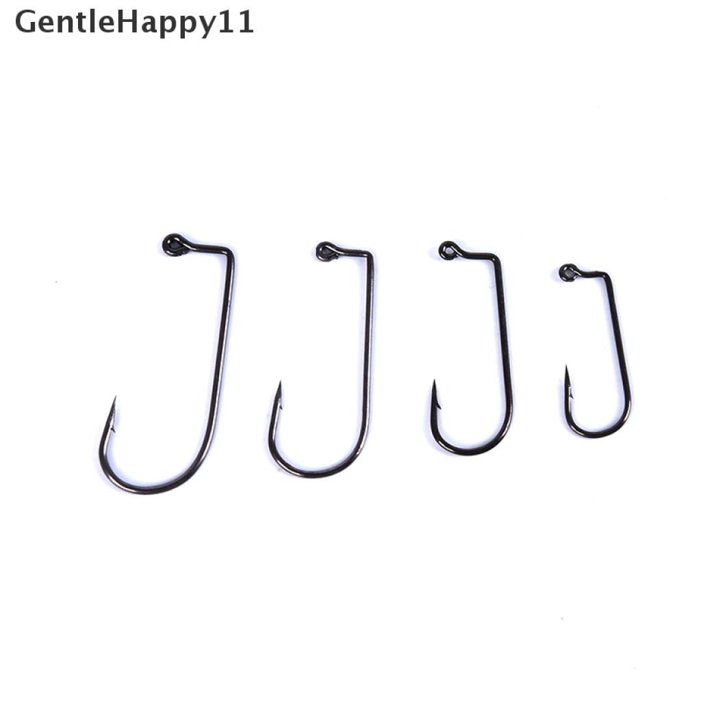 Gentlehappy 100pcs Kail Pancing Siku 90 Derajat Bahan Carbon Steel Ukuran 1# To 6#