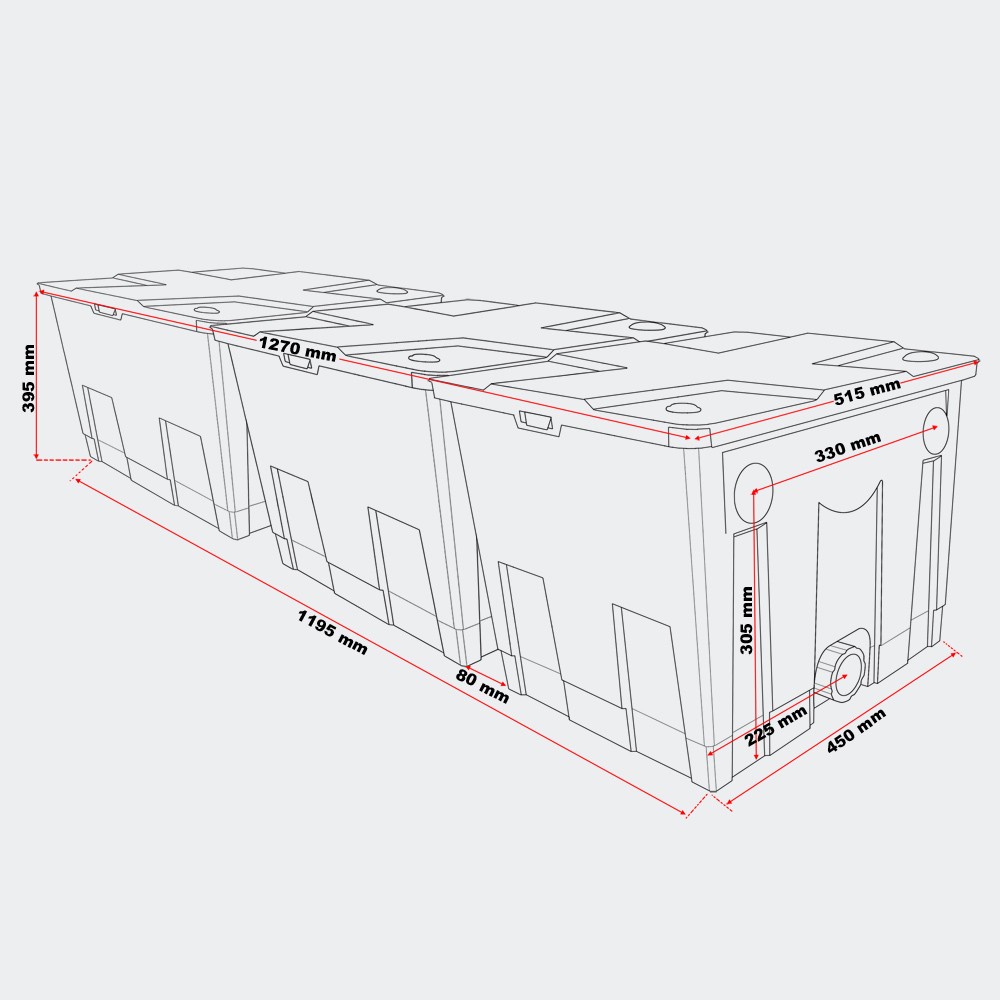 SunSun CBF-350C Biological Koi Fish Pond Filter Box (Filter only)