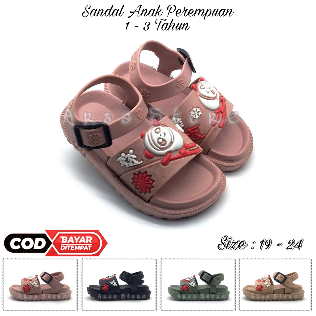 Sandal Lucu Terbaru Anak Perempuan Tali Belakang / Sendal Gunung Anak Cewek Umur 1 2 3 4 Tahun