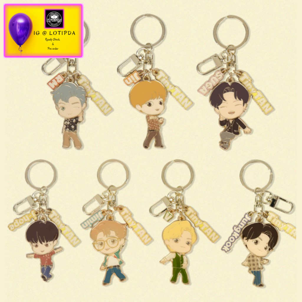 BTS TinyTAN Dynamite Metal Keyring Official from Korea