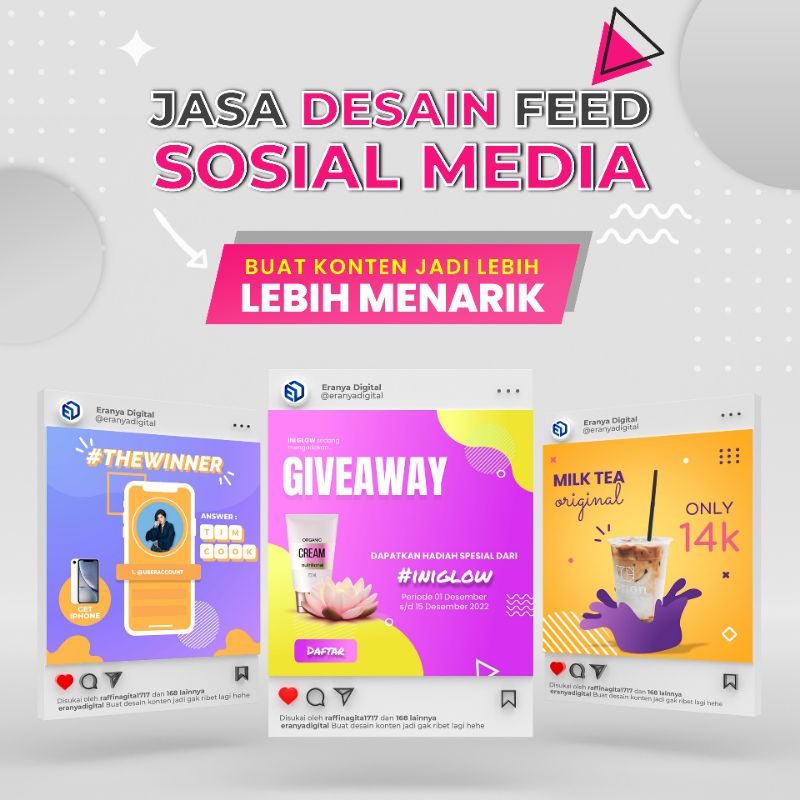 Jasa Desain Feed Instagram | Feed IG | Sosial Media ( PREMIUM )