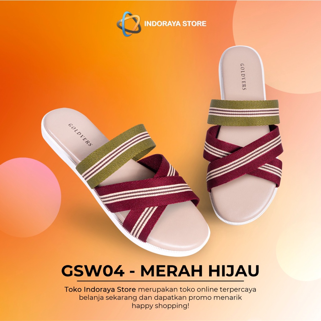 INDORAYA STORE – SANDAL SELOP WANITA ORIGINAL GOLDVERS WEBBING NILON GSW-04