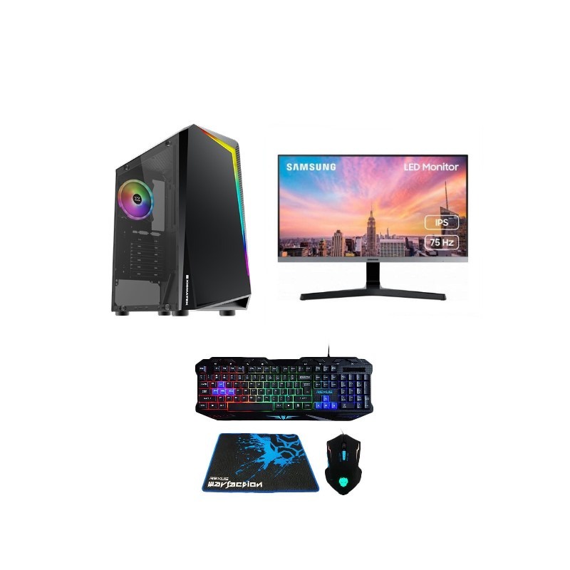 Paket 1 Set PC Gaming Editing I5 3470 GTX1050TI LED Samsung 24inc 75hz