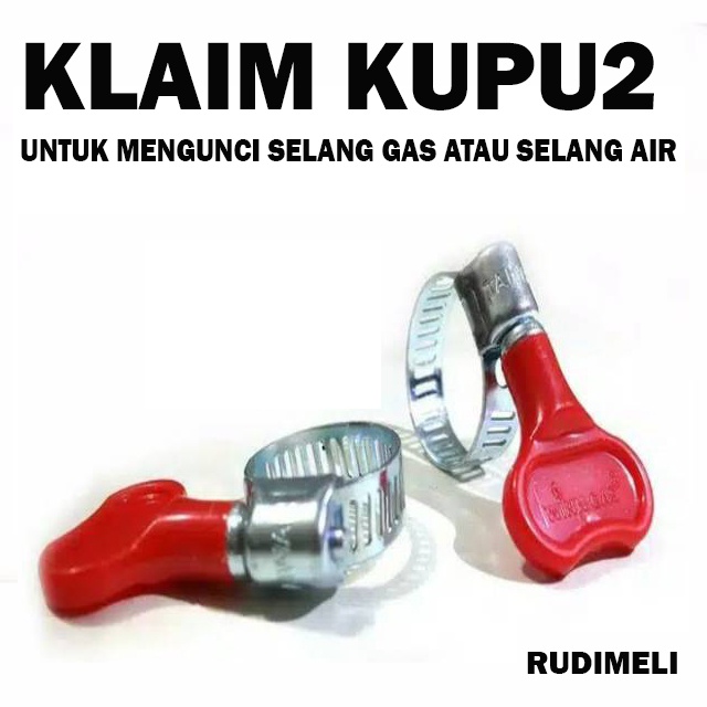 Klem Selang Kuping kupu2  Hose Clamp Gas Stainless Berkualitas