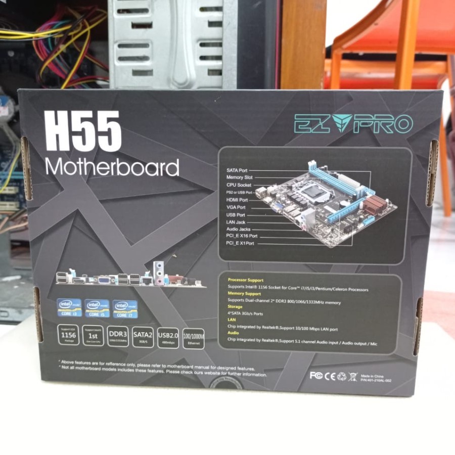 Motherboard H55 Ezpro Intel Socket Lga 1156 mainboard