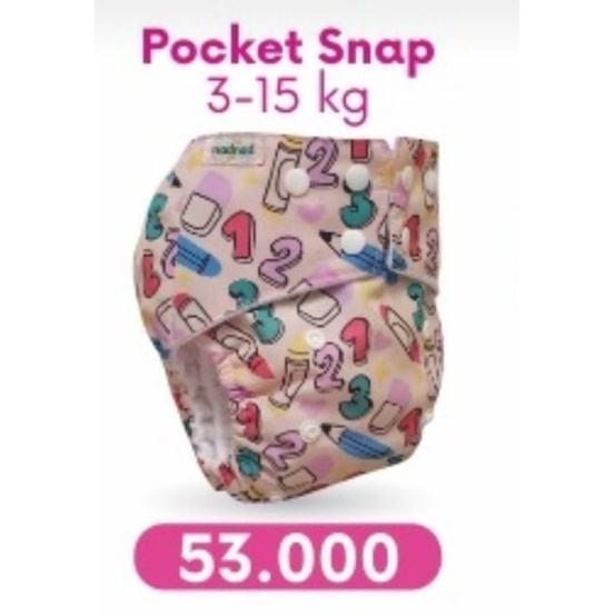 Promo Clodi Nadnad Snap  Pocket 3 sd 15 Kg , Clodi Bayi