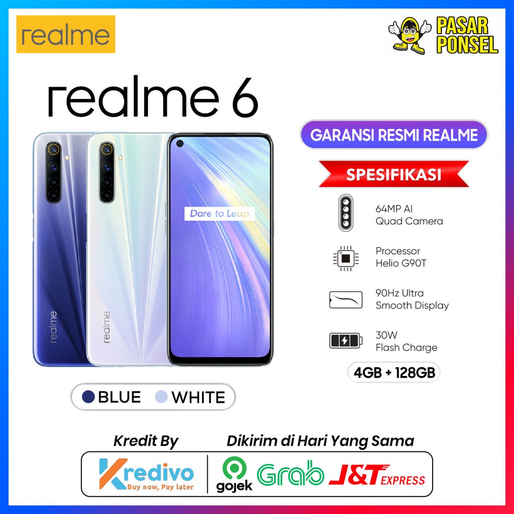 HP REALME 6 4/128GB GARANSI RESMI TERMURAH SESURABAYA