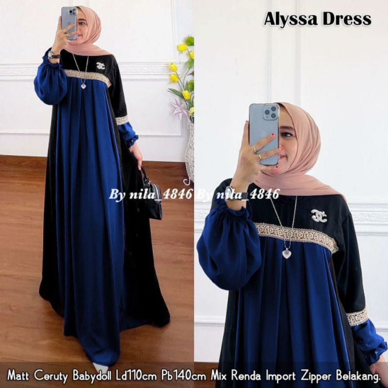 ALYSSA DRESS // GAMIS CERUTY FARIASI RENDA // GAMIS BEST SELLER