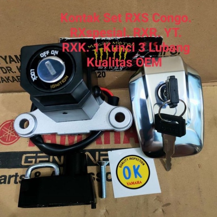 Kunci Kontak Set RX-K RXS Congo RX-R RXspesial 1 Kunci 3 Lubang Dikunci Ada Tulisan YAMAHA