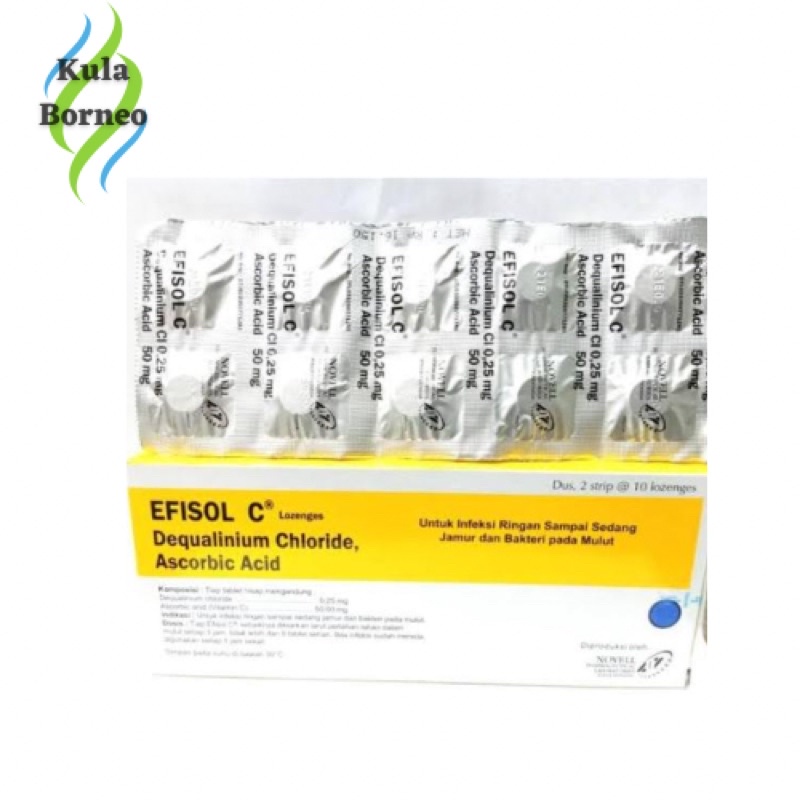 

EFISOL C Lozenges Pelega Tenggorokan 20 tablet