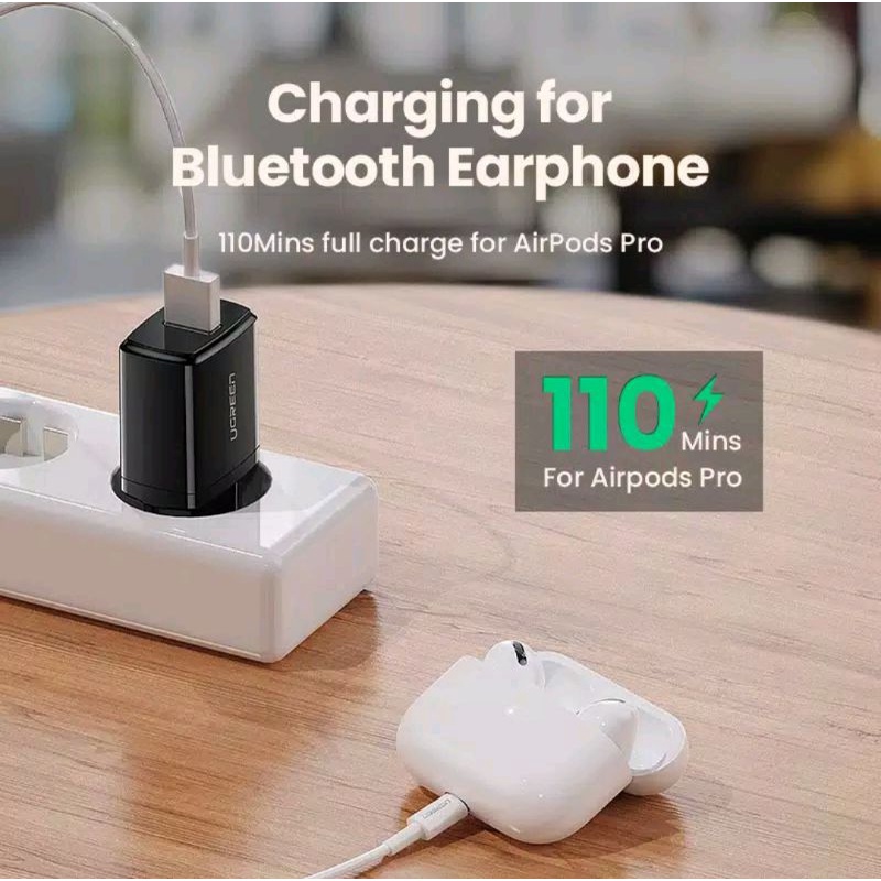 Charger Ugreen 2.1A 10.5 Watt for IPhone &amp; Android with Smart Protection Original