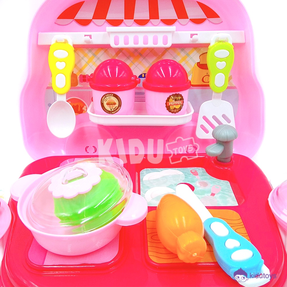 Mainan Anak Perempuan Kitchen Masak Masakan Kitchenware Car Pink Kidu Toys