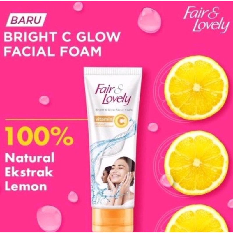 BPOM FAIR &amp; LOVELY / GLOW &amp; LOVELY MULTI VITAMIN FACIAL FOAM  100g / SABUN CUCI MUKA