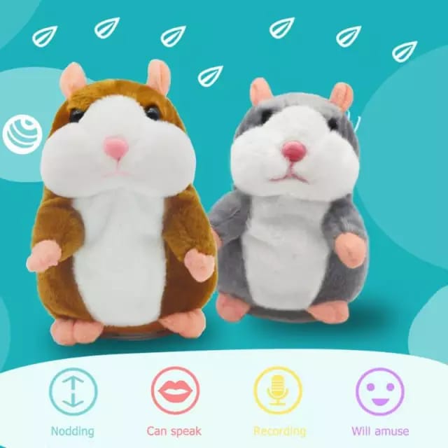 Mainan anak Talking Hamster Boneka Imut Bisa Bicara Peniru Suara dan Goyang / karakter hamster