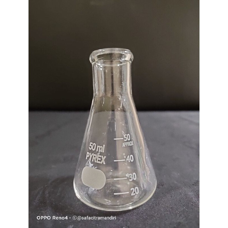 Erlenmeyer 50 ml Pyrex / Erlenmeyer Flask / Labu Erlenmeyer Pyrex