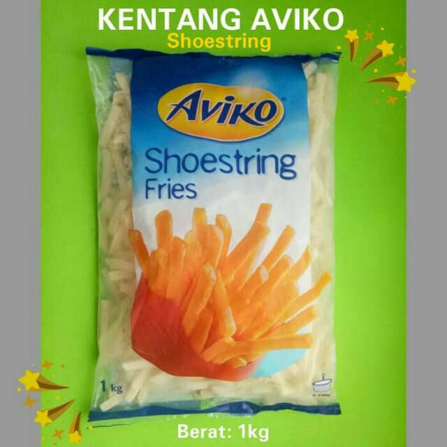 

kentang premium aviko shoestring berat 1kg