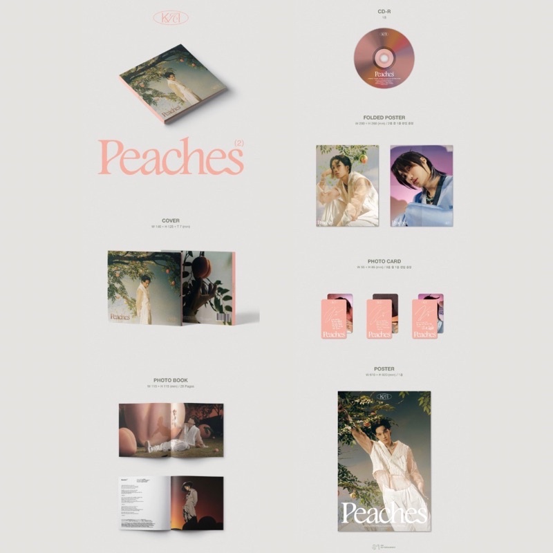 [READY STOCK] KAI - Mini Album Vol.2 [Peaches] + Poster (with Tube)