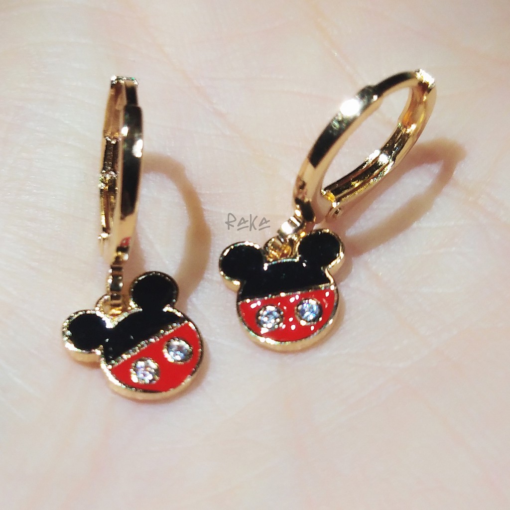 RAKA Acc - Earrings Anting Clip / Klip MICKEY MOUSE Simple Xuping Gold Perhiasan Aksesoris 081